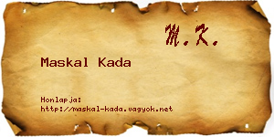 Maskal Kada névjegykártya